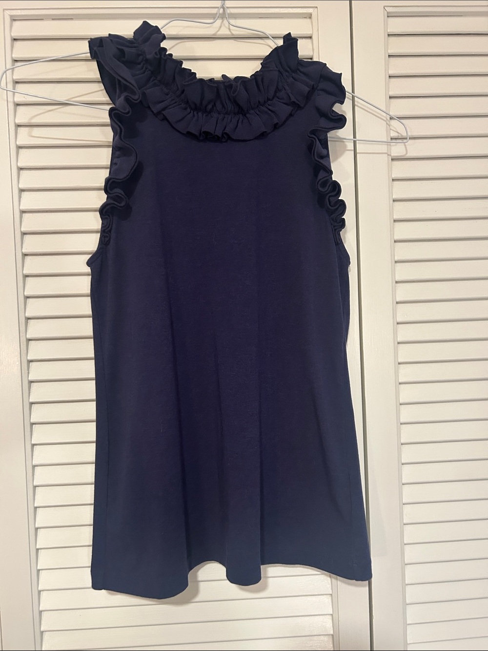 Lilly Pulitzer Navy Ruffle-Trim Sleeveless Camisole